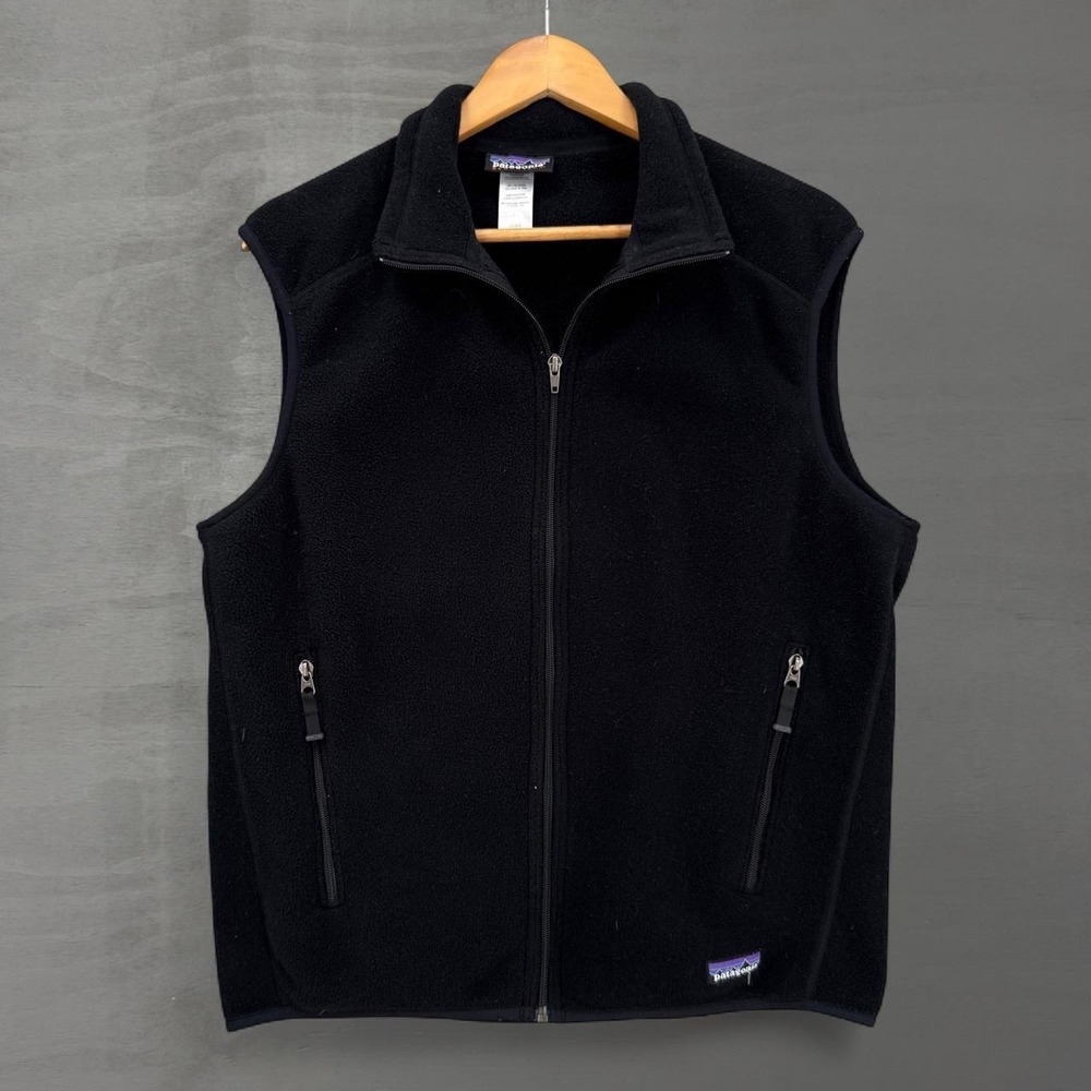 Patagonia Synchilla Fleece Vest Black Full Zip Midweight Men's Size Medium